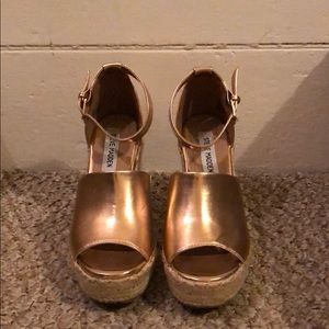 Rose Gold Steve Madden Wedges